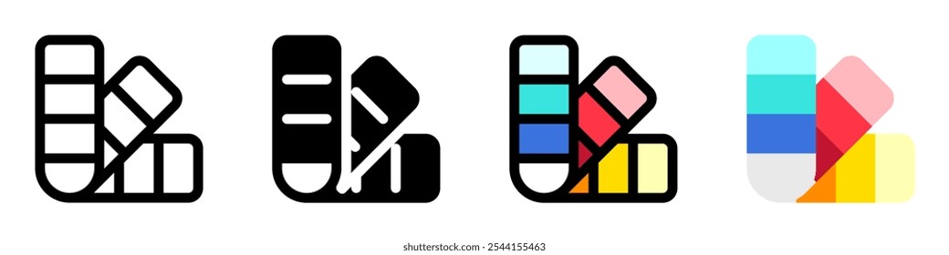 Ícone de vetor da paleta de cores editável. Parte de uma grande família de conjuntos de ícones. Perfeito para interfaces web e app, apresentações, infográficos, etc