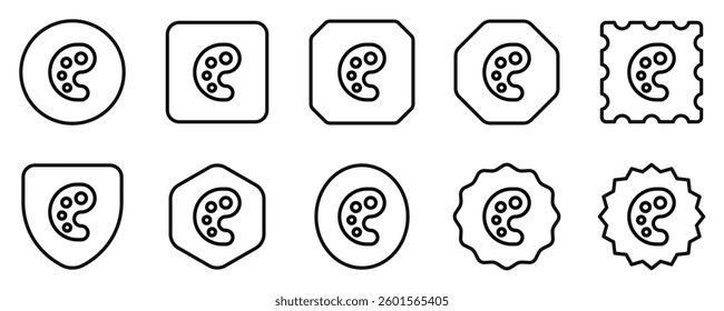 Editable color palette vector icon. Painting, art, design, hobby. Part of a big icon set family. Perfect for web and app interfaces, presentations, infographics, etc