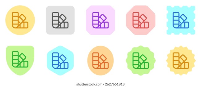Icono de Vector de paleta de colores editable. Parte de una gran familia de iconos. Perfecto para interfaces de Web y App, presentaciones, infografías, etc