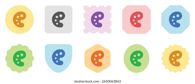 Editable color palette vector icon. Painting, art, design, hobby. Part of a big icon set family. Perfect for web and app interfaces, presentations, infographics, etc