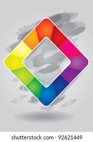 Editable color square template with copy paste area