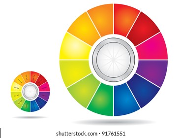 Editable color wheel template with copy paste area