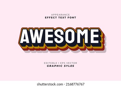 Editable colorful 3D font text effects. suitable for use in text effects and promotional campaigns. easy to use in graphic style settings and suggestions for using sans serif style fonts.