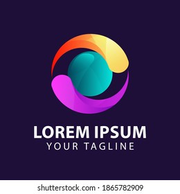 Editable Colorful Gradient Abstract Logo Design Vector For Business, Web, Brand and Anything