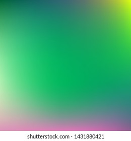 Editable colorful vector mesh illustration. Abstract emerald, pink simple blurred background texture. For Greeting Card, Flyer, Invitation, cover. Festival decor.