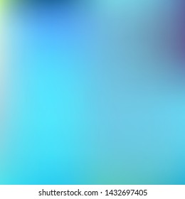 Editable colorful vector mesh illustration. Abstract turquoise simple blurred background texture. For Greeting Card, Flyer, Invitation, cover. Festival decor.