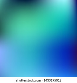 Editable colorful vector mesh illustration. Abstract emerald, turquoise simple blurred background texture. For Greeting Card, Flyer, Invitation, cover. Festival decor.