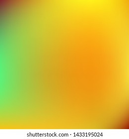 Editable colorful vector mesh illustration. Abstract yellow orange green simple background texture. For Greeting Card, Flyer, Invitation, cover.