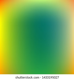 Editable colorful vector mesh illustration. Abstract emerald, amber simple blurred background texture. For Greeting Card, Flyer, Invitation, cover. Festival decor.