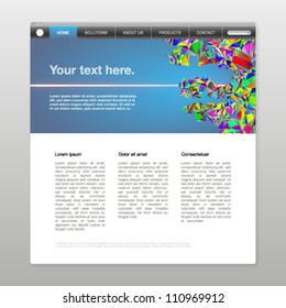 Editable colorful website template design