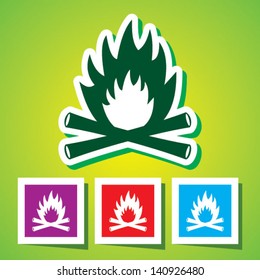 Editable Colourful Vector Icon of Fire Eps 10 