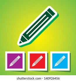 Editable Colourful Vector Icon of Pencil Eps 10