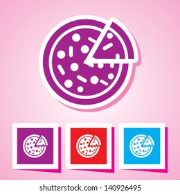 Editable Colourful Vector Icon of Pizza Eps 10