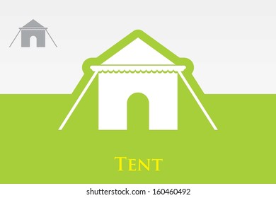 Editable Colourful Vector Icon of tent Eps 10