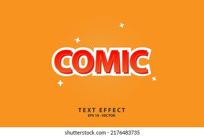 Editable comic text effect template. Vector illustration