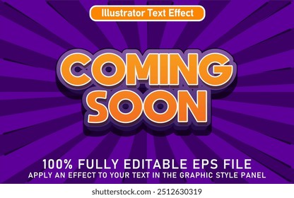 EDITABLE COMING SOON TEXT EFFECT EPS FILE