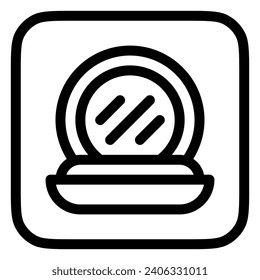 Editable compact powder vector icon. Cosmetics, makeup, skincare, beauty. Part of a big icon set family. Perfect for web and app interfaces, presentations, infographics, etc