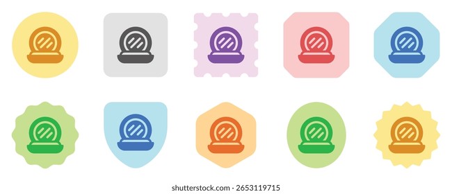 Ícone de vetor de pó compacto editável. Cosméticos, maquiagem, cuidados com a pele, beleza. Parte de uma grande família de conjuntos de ícones. Perfeito para interfaces web e app, apresentações, infográficos, etc