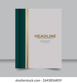 Editable Company Profile Book Cover for Annual Reports, Trendy and Creative Business Summary Report Cover Layout
