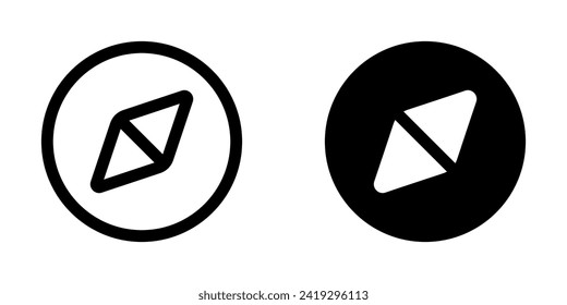 Editable compass vector icon. Map, location, navigation. Part of a big icon set family. Perfect for web and app interfaces, presentations, infographics, etc