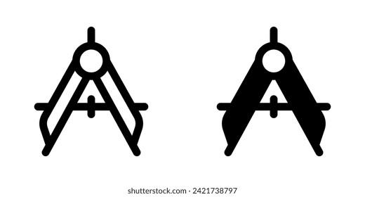 Editable compass vector icon. Stationery, technical, drawing, design, architecture. Part of a big icon set family. Perfect for web and app interfaces, presentations, infographics, etc