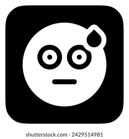 Editable confused, shocked, surprised emoticon vector icon. Part of a big icon set family. Part of a big icon set family. Perfect for web and app interfaces, presentations, infographics, etc
