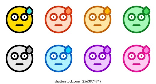 Editable confused, shocked, surprised emoticon vector icon. Part of a big icon set family. Part of a big icon set family. Perfect for web and app interfaces, presentations, infographics, etc