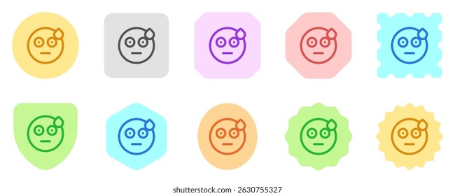 Editable confused, shocked, surprised emoticon vector icon. Part of a big icon set family. Part of a big icon set family. Perfect for web and app interfaces, presentations, infographics, etc