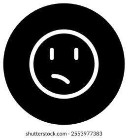 Editable confused, worried, sad, frowned face vector icon. Part of a big icon set family. Perfect for web and app interfaces, presentations, infographics, etc