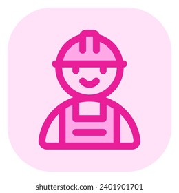 Editable construction worker, engineer vector icon. Construction, tools, industry. Part of a big icon set family. Perfect for web and app interfaces, presentations, infographics, etc