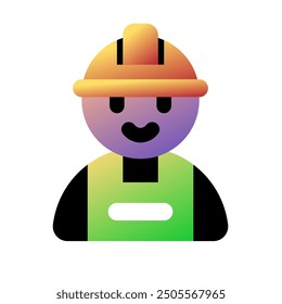Editable construction worker, engineer vector icon. Construction, tools, industry. Part of a big icon set family. Perfect for web and app interfaces, presentations, infographics, etc