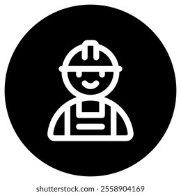 Editable construction worker, engineer vector icon. Construction, tools, industry. Part of a big icon set family. Perfect for web and app interfaces, presentations, infographics, etc