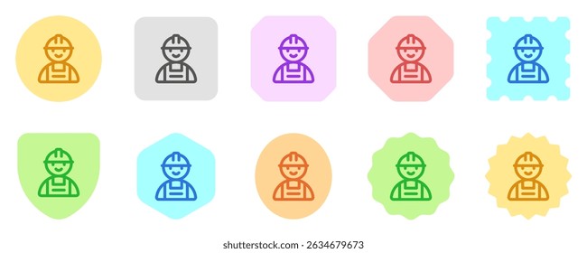 Editable construction worker, engineer vector icon. Construction, tools, industry. Part of a big icon set family. Perfect for web and app interfaces, presentations, infographics, etc