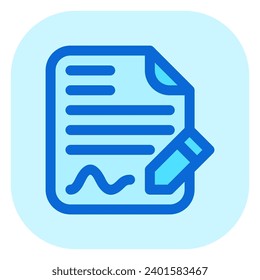 Editable contract, form, signature, file, document vector icon. Business, work, job, office. Part of a big icon set family. Perfect for web and app interfaces, presentations, infographics, etc