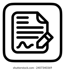 Editable contract, form, signature, file, document vector icon. Business, work, job, office. Part of a big icon set family. Perfect for web and app interfaces, presentations, infographics, etc