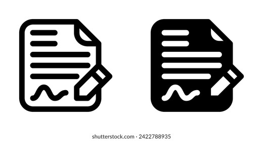 Editable contract, form, signature, file, document vector icon. Business, work, job, office. Part of a big icon set family. Perfect for web and app interfaces, presentations, infographics, etc