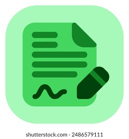 Editable contract, form, signature, file, document vector icon. Business, work, job, office. Part of a big icon set family. Perfect for web and app interfaces, presentations, infographics, etc