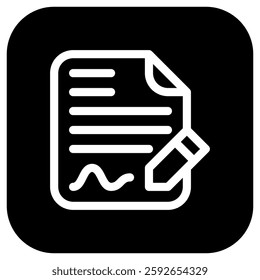 Editable contract, form, signature, file, document vector icon. Business, work, job, office. Part of a big icon set family. Perfect for web and app interfaces, presentations, infographics, etc