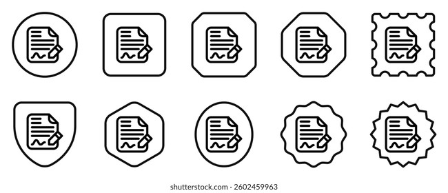 Editable contract, form, signature, file, document vector icon. Business, work, job, office. Part of a big icon set family. Perfect for web and app interfaces, presentations, infographics, etc