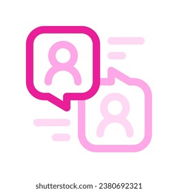 Editable conversation, message, communication vector icon. Remote work, job, profession, freelance. Part of a big icon set family. Perfect for web and app interfaces, presentations, infographics, etc