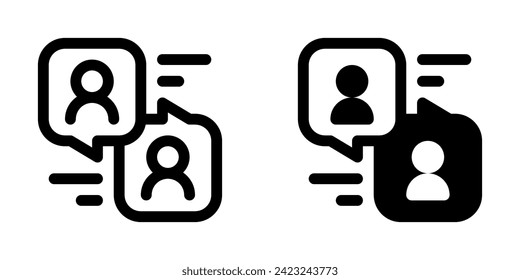 conversación editable, mensaje, icono del vector de comunicación. Trabajo a distancia, trabajo, profesión, independiente. Parte de una familia de iconos grandes. Perfecto para interfaces web y de aplicaciones, presentaciones, infografías, etc