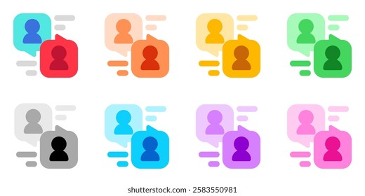 Editable conversation, message, communication vector icon. Remote work, job, profession, freelance. Part of a big icon set family. Perfect for web and app interfaces, presentations, infographics, etc