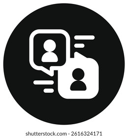 Editable conversation, message, communication vector icon. Remote work, job, profession, freelance. Part of a big icon set family. Perfect for web and app interfaces, presentations, infographics, etc
