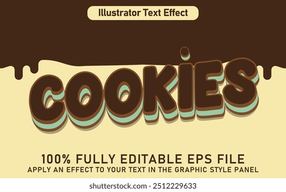 EDITABLE COOKIES TEXT EFFECT EPS FILE