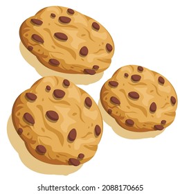 Editable Cookies Vector for Icon, clip art, Sticker