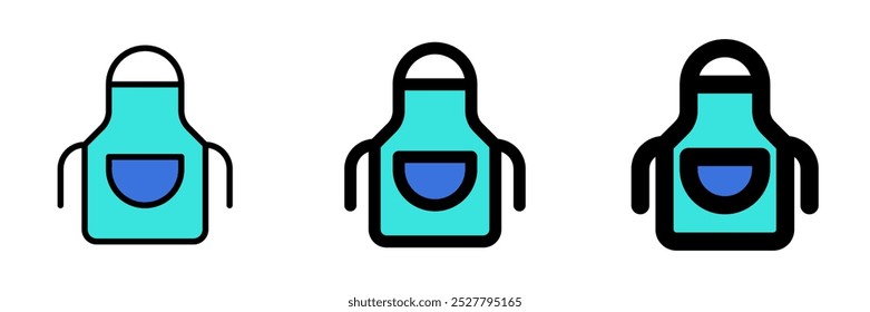 Icono de Vector de delantal de cocina editable. Parte de una gran familia de iconos. Perfecto para interfaces de Web y App, presentaciones, infografías, etc