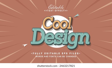 efecto de texto de diseño fresco editable.logotipo de tifografía