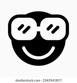Editable cool glasses, proud, cool face vector icon. Part of a big icon set family. Perfect for web and app interfaces, presentations, infographics, etc