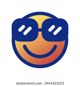 Editable cool glasses, proud, cool face vector icon. Part of a big icon set family. Perfect for web and app interfaces, presentations, infographics, etc