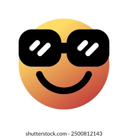 Editable cool glasses, proud, cool face vector icon. Part of a big icon set family. Perfect for web and app interfaces, presentations, infographics, etc